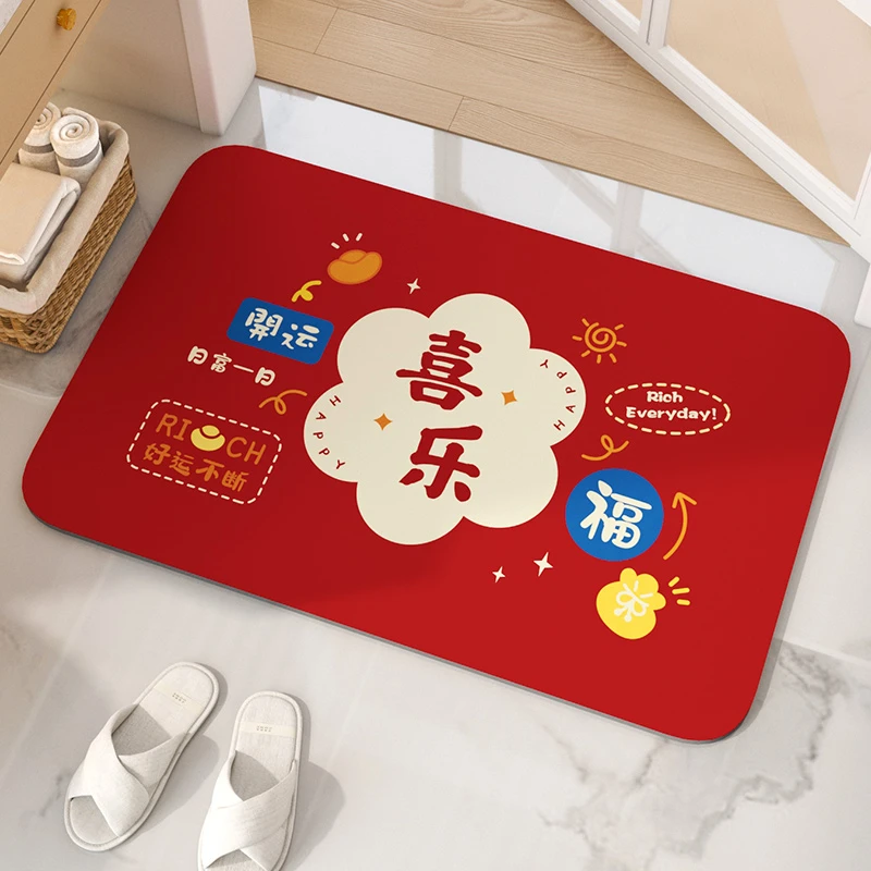 浴室地垫硅藻泥吸水垫家用厕所卫生间门口速干脚垫洗手间防滑地毯