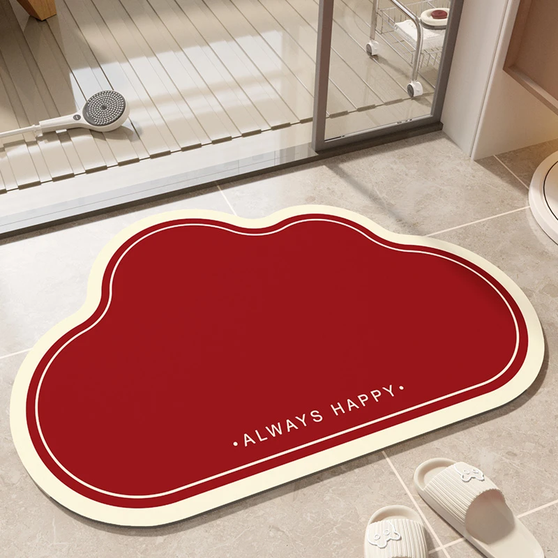 硅藻泥吸水垫卫生间地垫浴室门口防滑脚垫家用厕所洗手间速干地毯