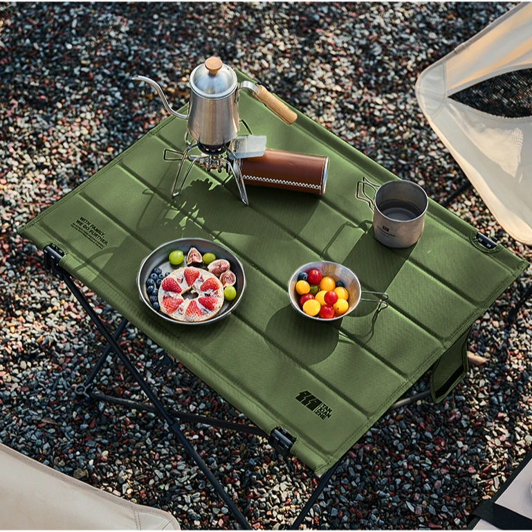 探险者户外折叠桌子方几便携式布桌子露营野餐装备轻量化野营桌椅