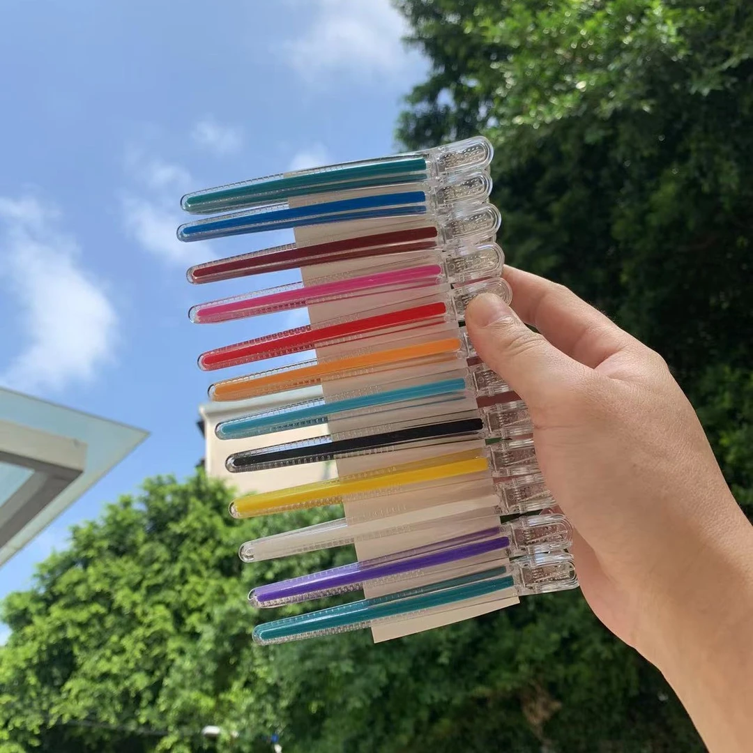 新款彩色硅胶水晶无痕夹头发分区定位美发夹子刘海夹理发店推荐