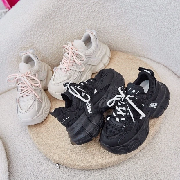 【冰烯】潮牌-8001欧洲站 2024新款重工小众百搭潮流系带休闲老爹鞋