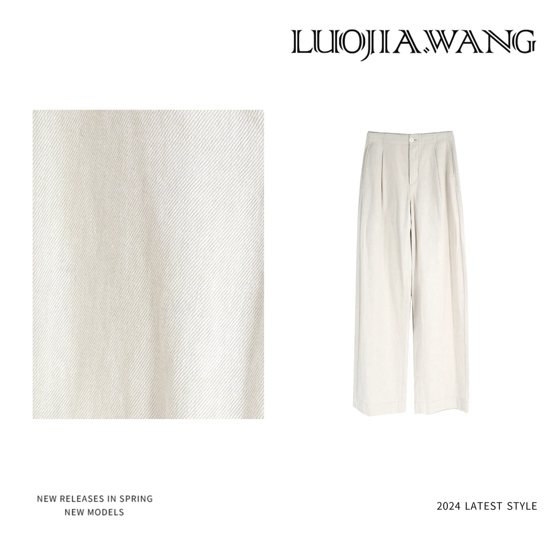 LUOJIAWANG【白色牛仔】时髦休闲白色牛仔裤