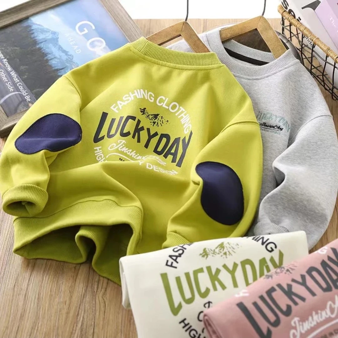 【加绒/不加绒】2024男童女童春秋新款卫衣套头卫衣