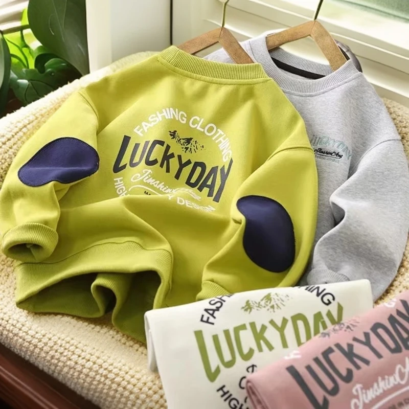 【加绒/不加绒】长袖男童女童小中大童休闲宽松中大童韩版