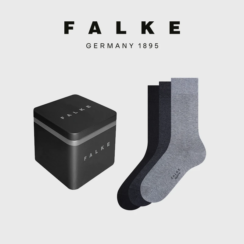 FALKE德国Happy3双装礼盒男女袜西装休闲商务气春秋袜 吸汗13057