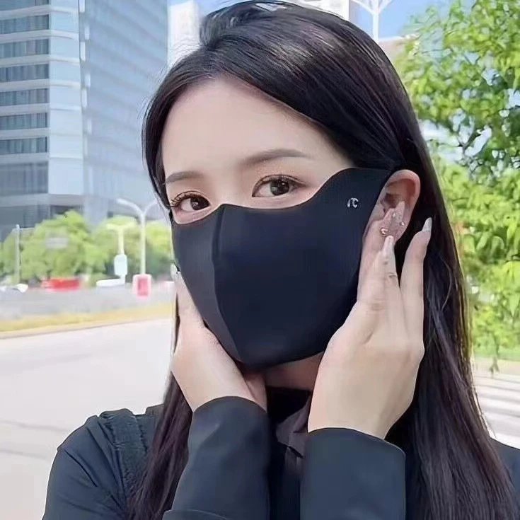 3d立体冰丝防晒口罩女轻薄无痕冰感防紫外线面罩网红时尚夏季透气