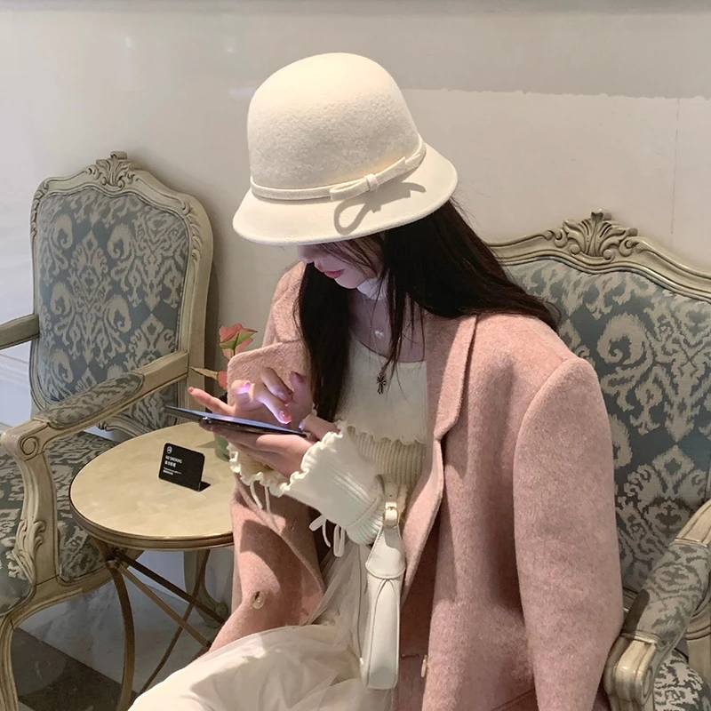 tz复古留洋千金白月光帽子女款法式优雅名媛礼帽赫本风渔夫帽