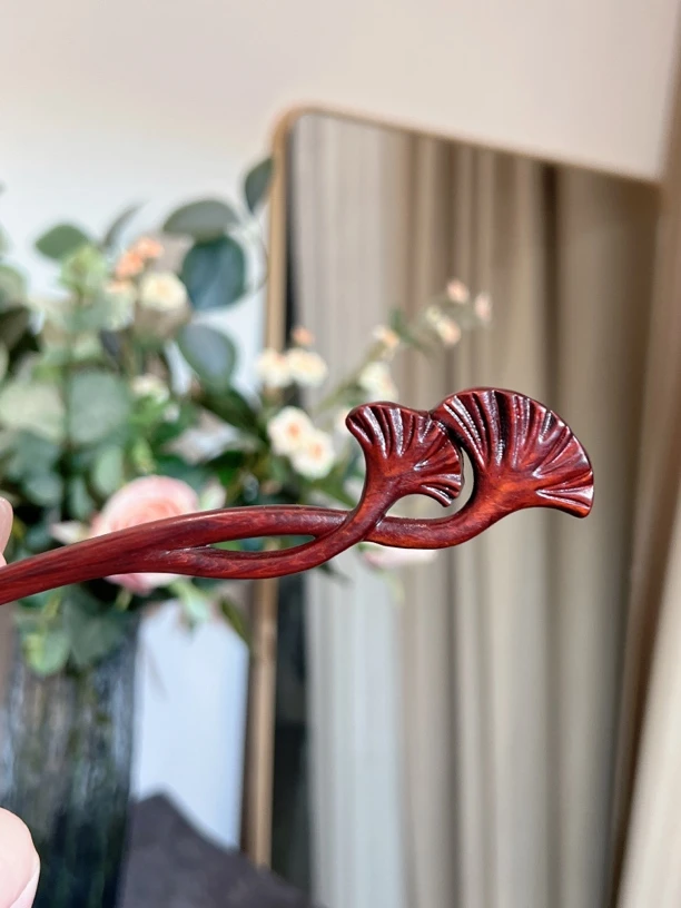 檀木簪子 银杏 竹子国风簪子