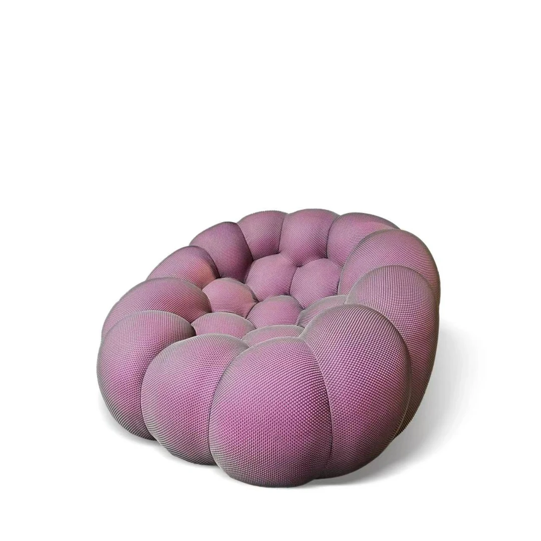 罗奇堡极简现代简约个性客厅轻奢设计师法式泡泡创意弧形单人沙发