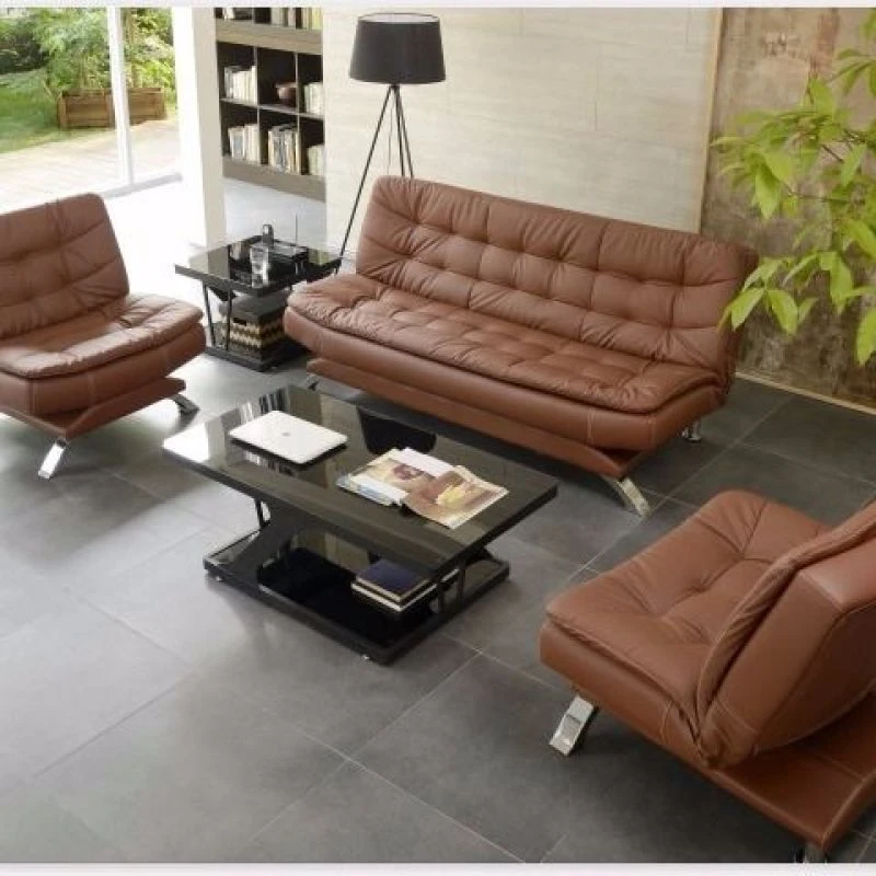 办公沙发床三人位多功能折叠商务办公室沙发简约现代接待会客茶几