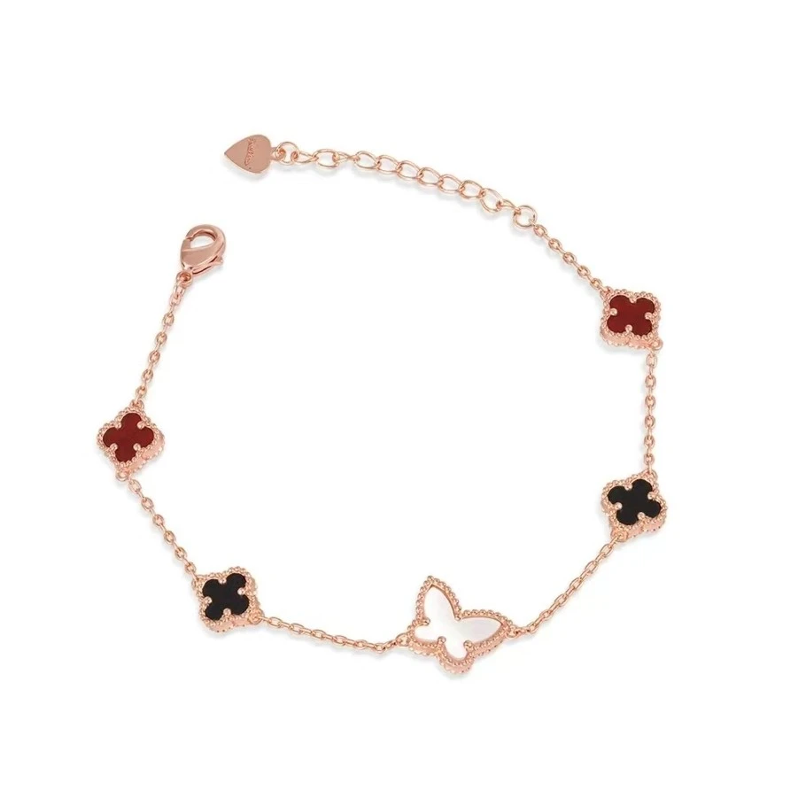 合金树脂手链 六花百搭手链气质轻奢时尚黑色简约经典设计师