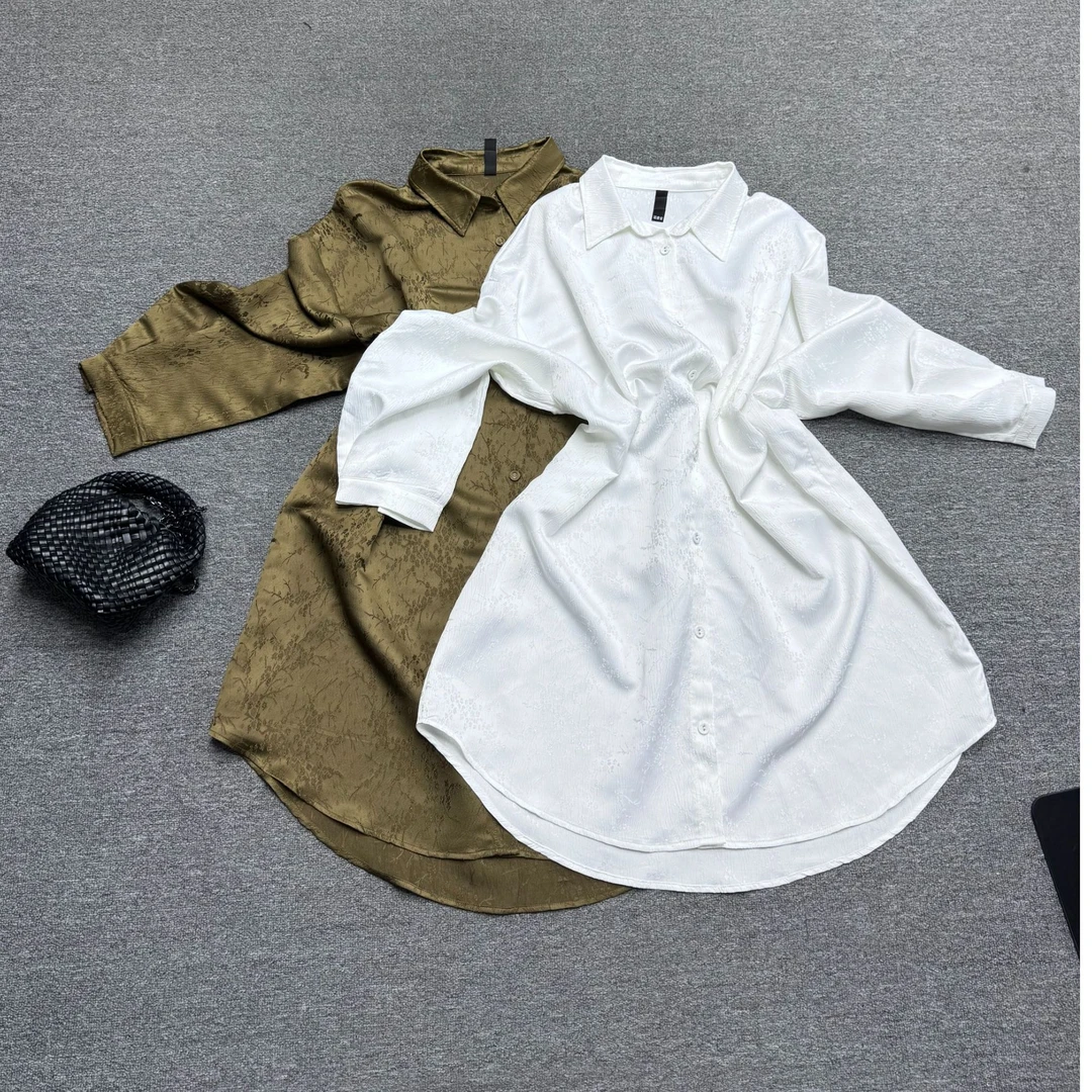 瑶睿安240斤 原创设计拽姐醋酸缎衬衫新中式刺绣高品长袖衬衣时尚