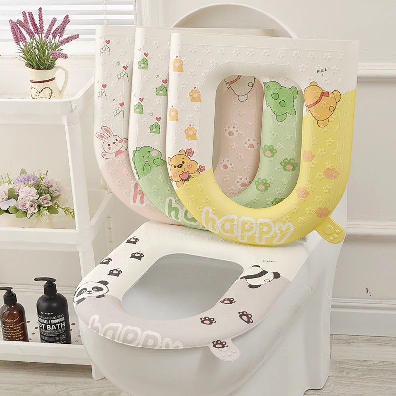 抢3个9.9加厚马桶圈夏季卡通马桶垫四季通用