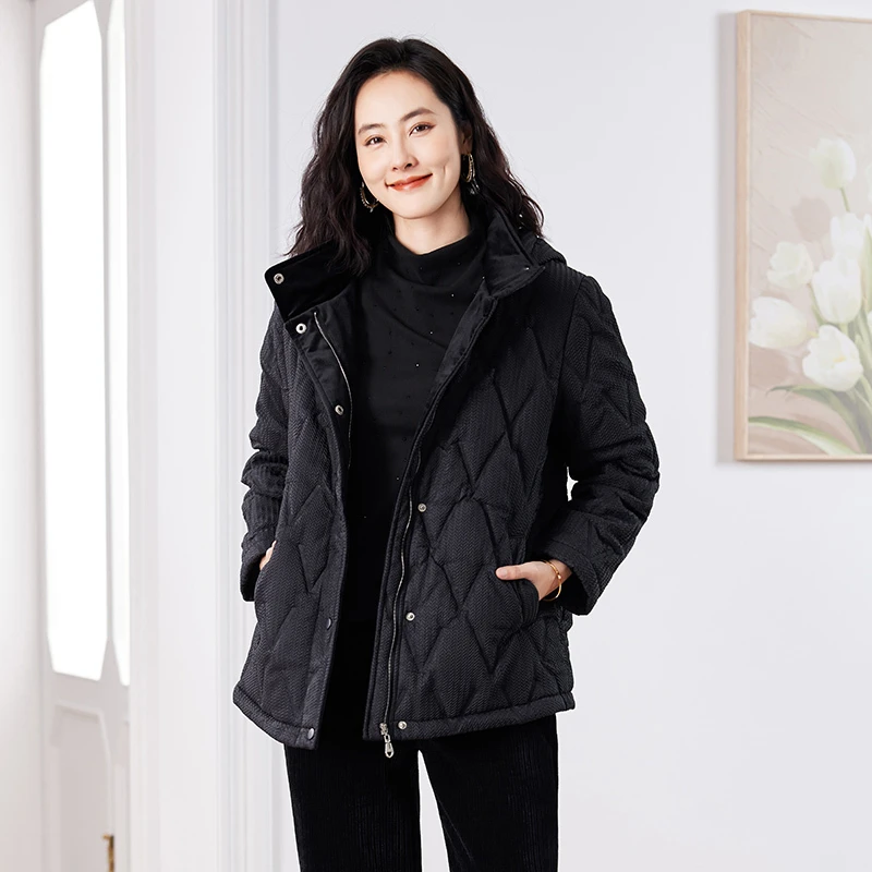 60341冬季新款大码女装气质优雅胖MM显瘦新款棉衣