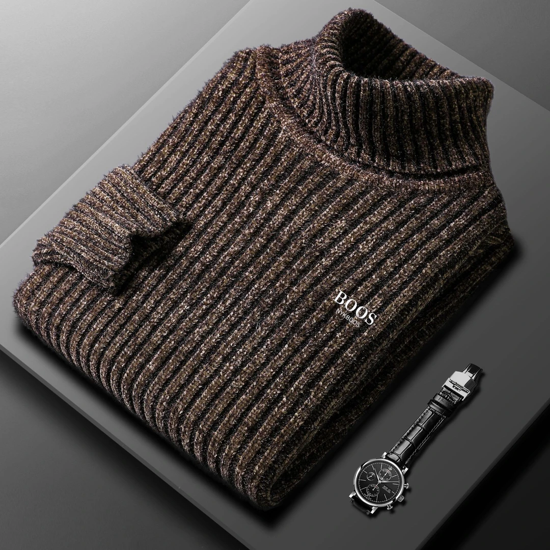 【潮流新品】时尚男士水貂毛毛衣 冬季加厚秋冬保暖舒适高档高领衣