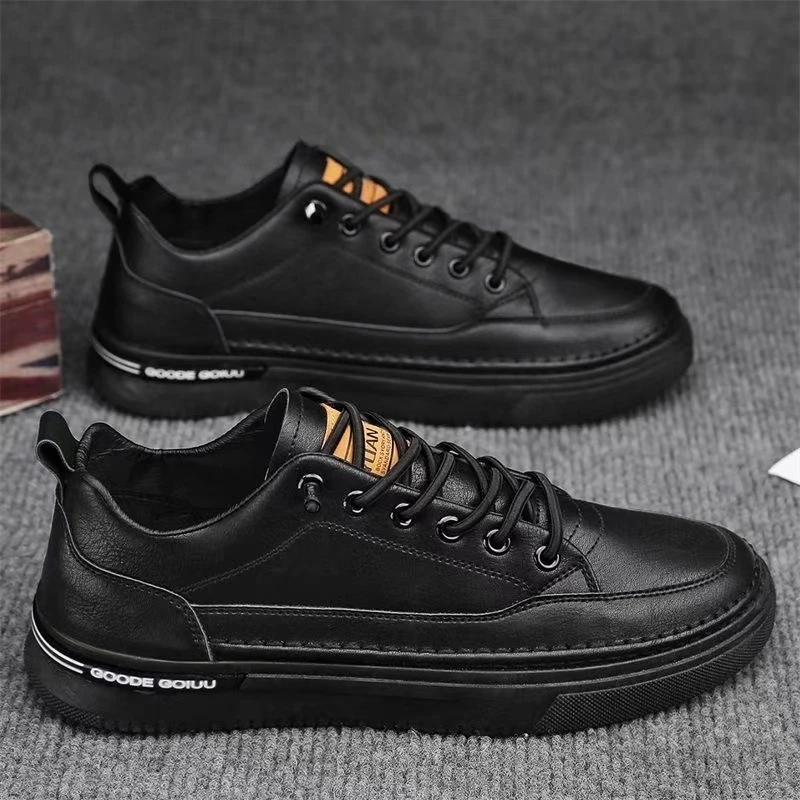 秋冬季新款皮面防水时尚百搭休闲鞋防滑耐磨运动鞋男鞋ZY84