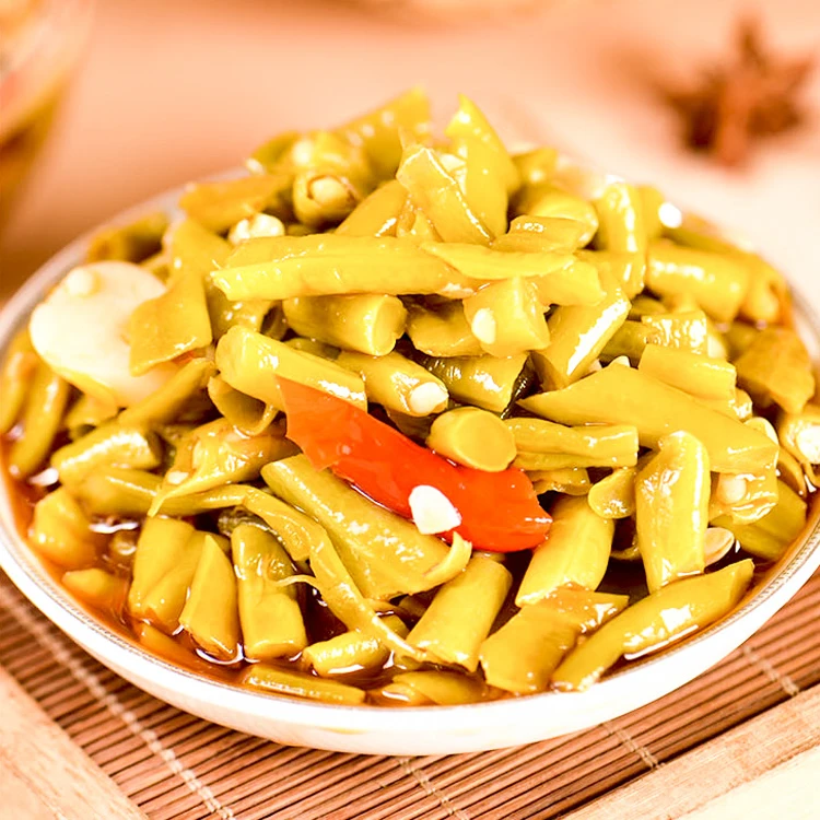 广西酸豆角开胃网红下饭菜香辣酸豇豆美味脆爽可口特产彩椒酸腌菜