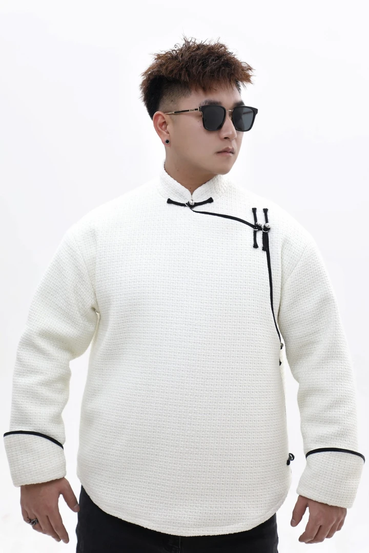 十方造物｜编织香风民族元素外套加厚国风中式冬季立领蒙古元素