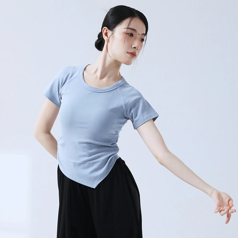 现代舞爵士基础舞蹈修身形体学生日常穿搭成人舞蹈练功基训服女