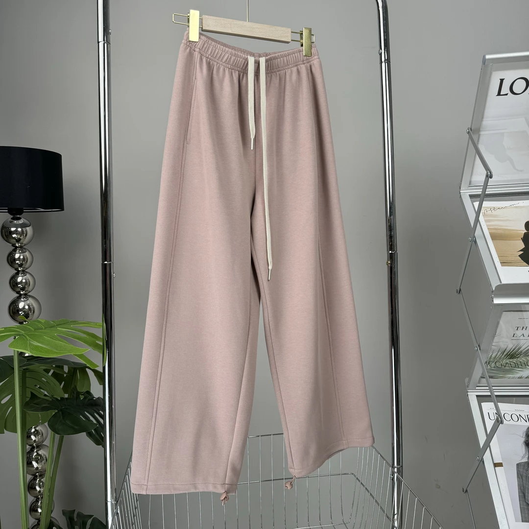 【辣妈姐妹】裤腿抽绳款松紧腰休闲裤 6901