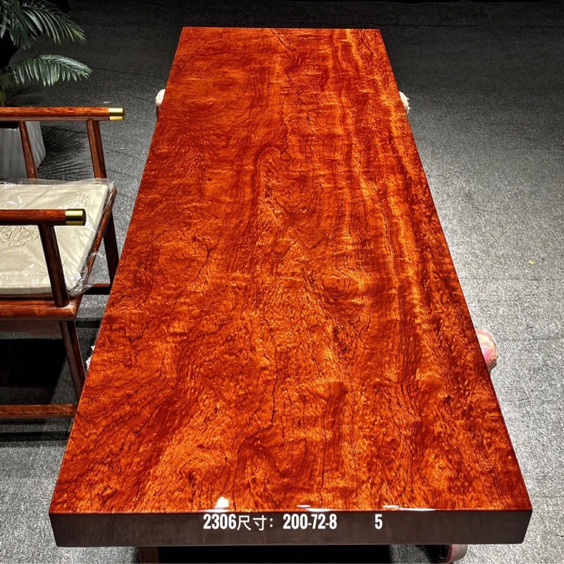 【大昌严选】200*72*8送一对工字支架，巴花实木大板桌组装