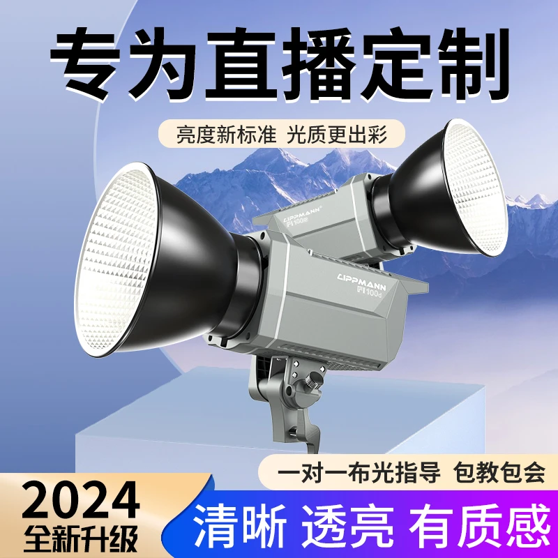 雷普曼100d直播补光灯主播专用摄影灯球形柔光灯箱视频拍摄常亮灯