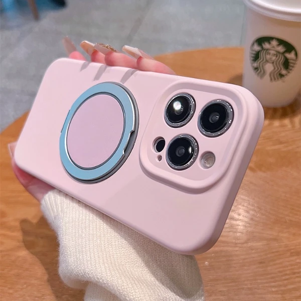 Magsafe磁吸支架适用苹果16手机壳iPhone15promax液态硅胶14/13软