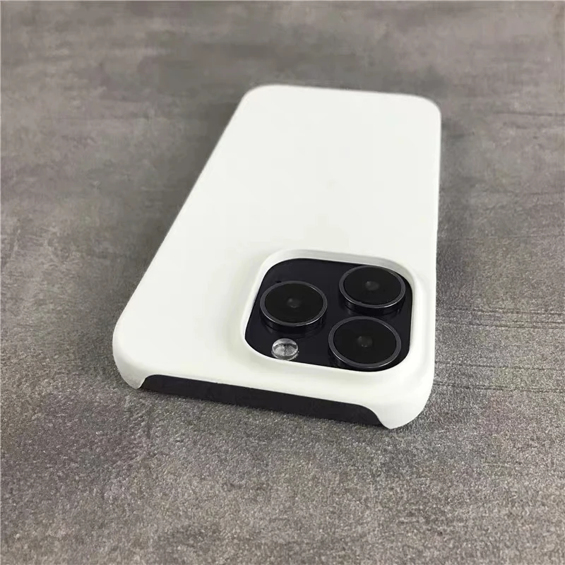 陶瓷白色超薄半包式适用iPhone17promax手机壳苹果16防摔15磨砂14