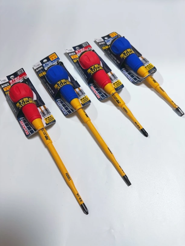 纯日本原装进口安力士ANEX放坠落高压绝缘1000V螺丝刀 合金钢材质