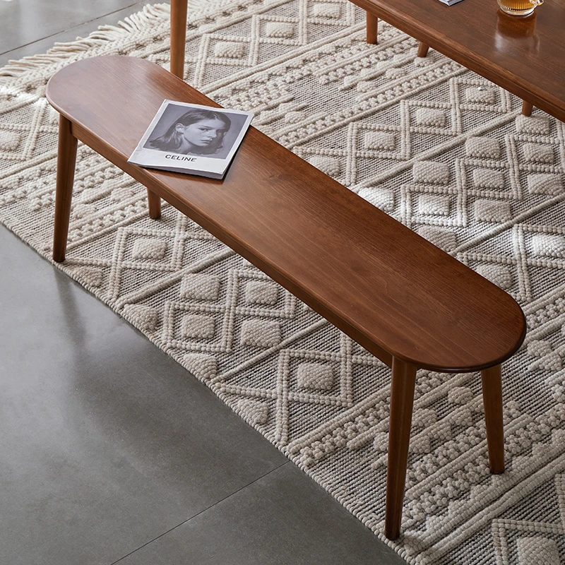 北欧纯实木休闲长条凳