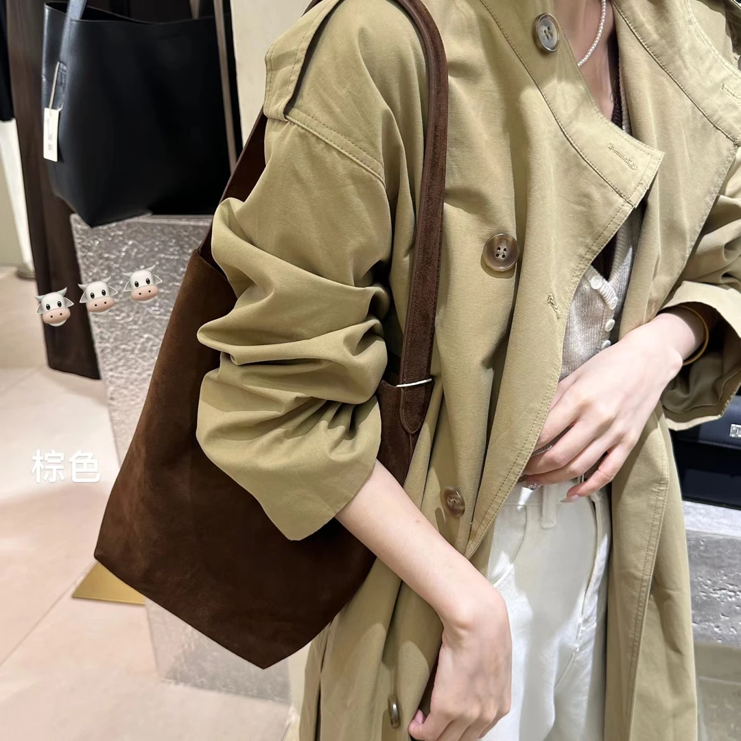 真真有内袋无拉链暗扣   复古小众设计单肩手提腋下水桶包6880