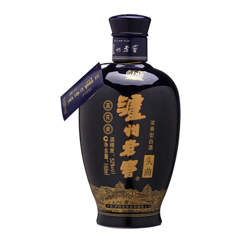 泸州老窖蓝花瓷 头曲 浓香型 白酒52度白酒52度168ml D