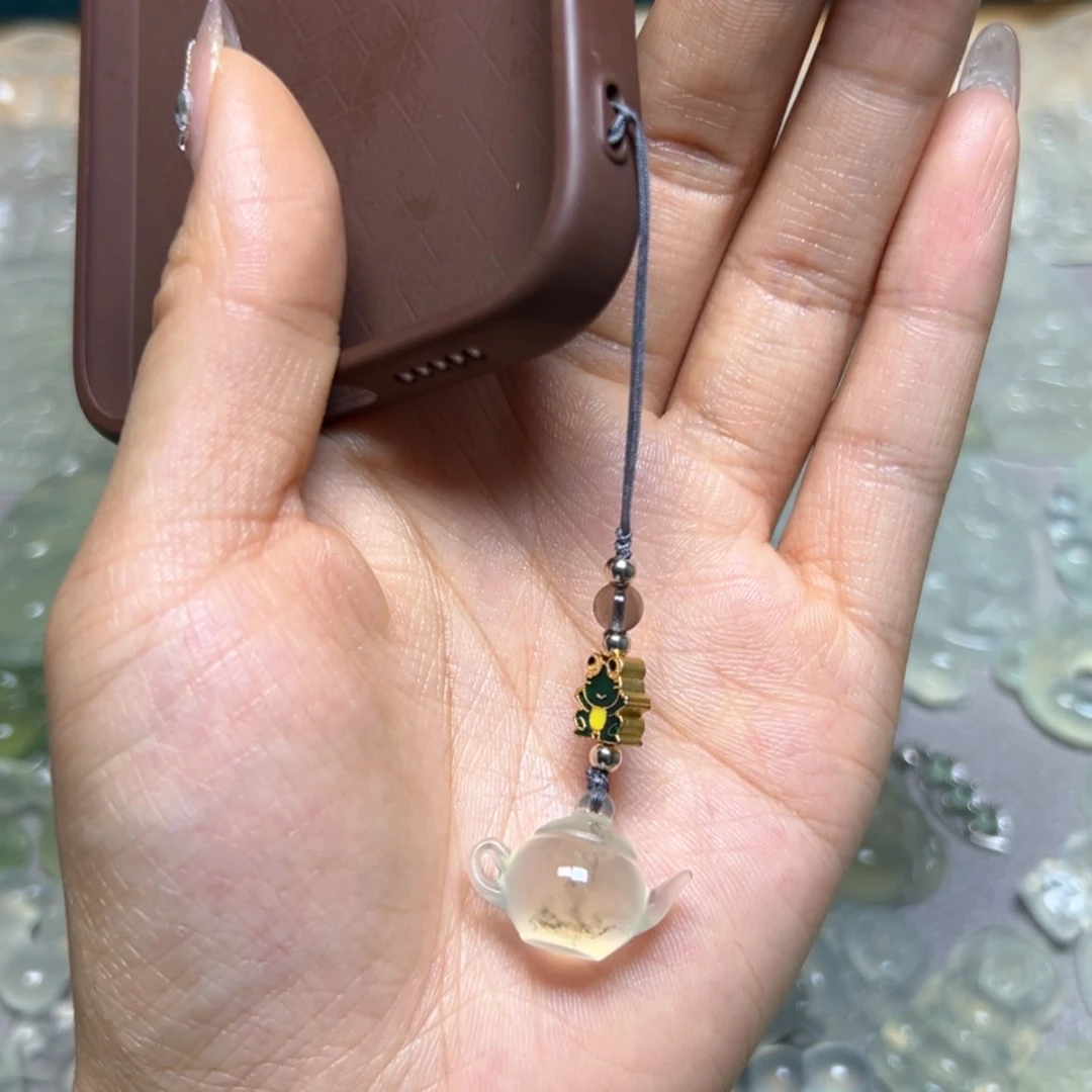 【闪购商品】蛇纹石玉手机坠未镶嵌