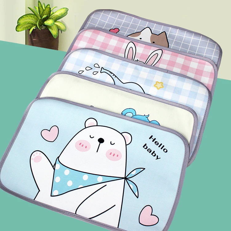 A类凉爽夏季儿童冰丝枕套 可洗折叠枕头套透气可爱卡通学生枕芯套