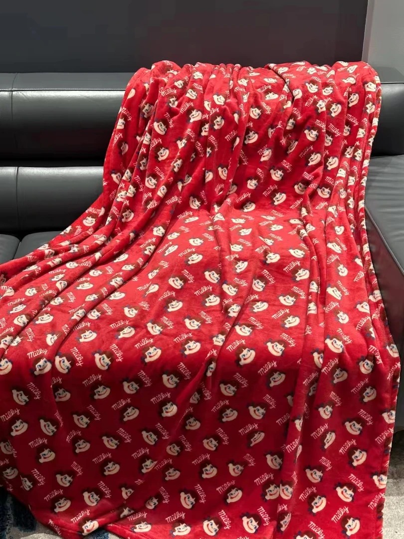 1.5*2M秋冬新款出口品质不二家小女孩毛毯休闲毯沙发毯