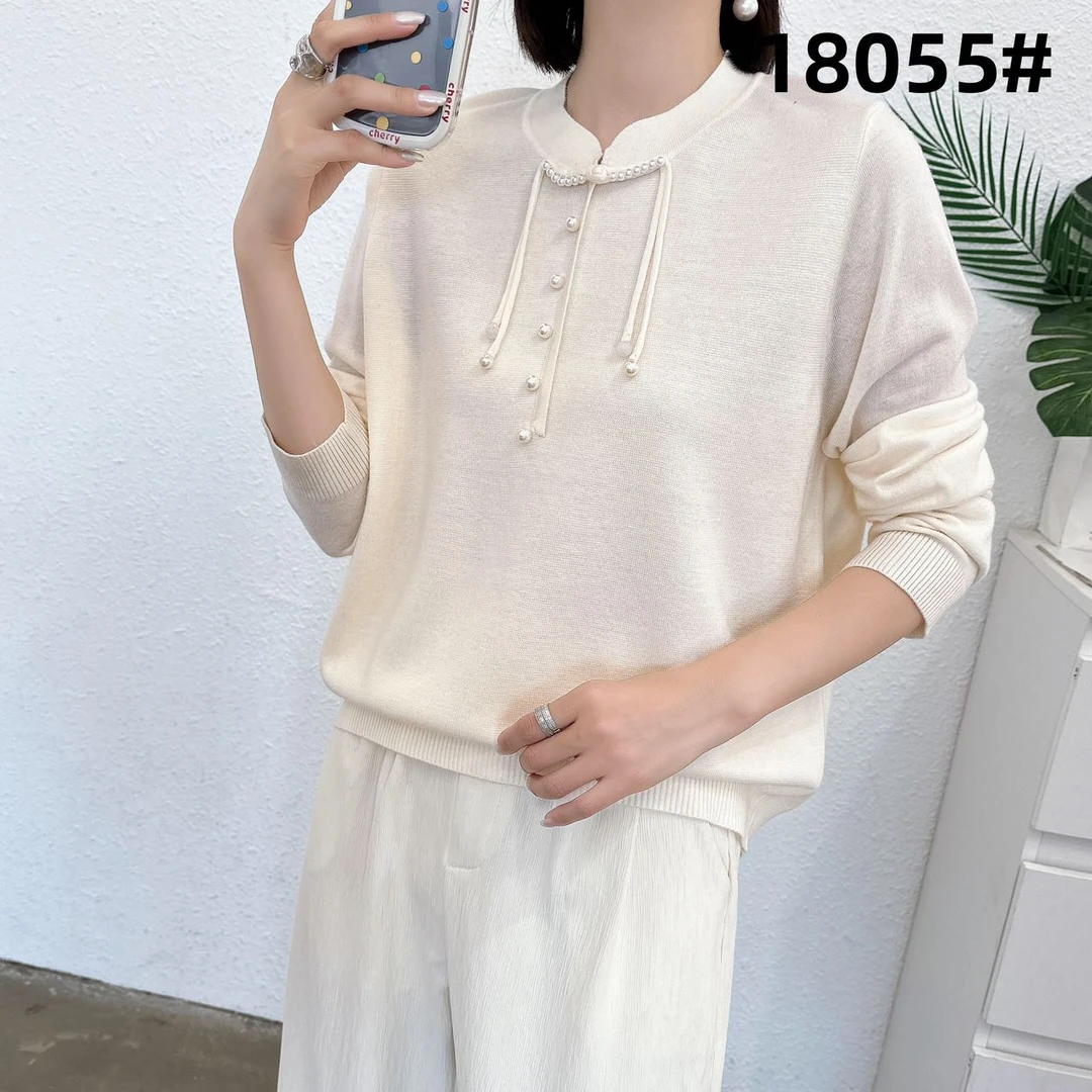 【满意服饰】60支超细美丽诺精纺绵羊毛-冬季宽松长袖针织衫【18055】