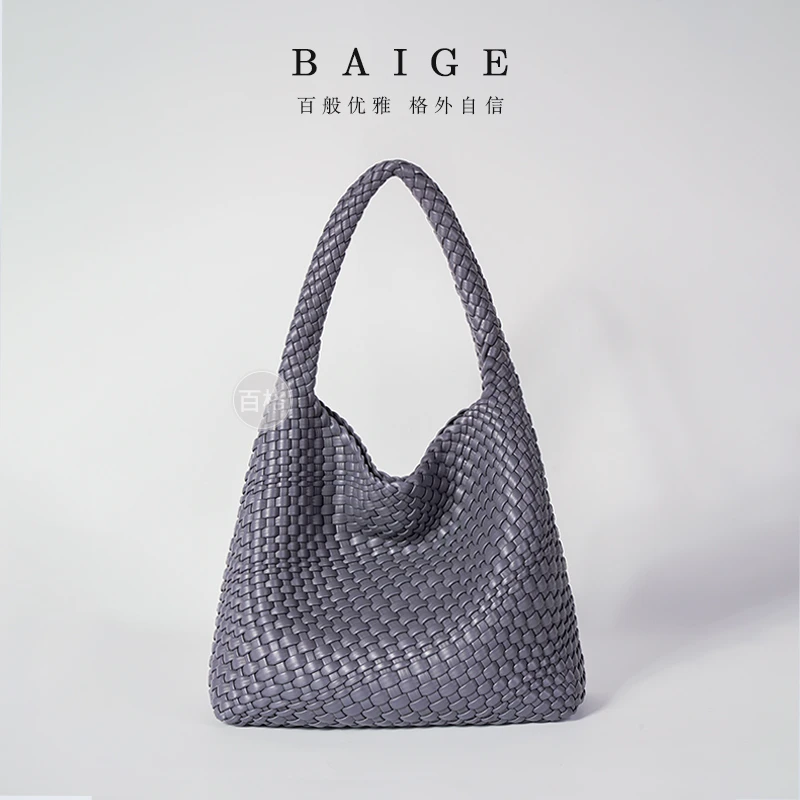 手工编织大托特2025新款时尚慵懒百搭高级大容量腋下单肩女包3678