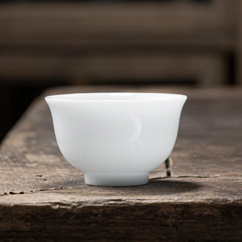 齐毅冰种主人杯功夫茶杯品茗杯陶瓷羊脂陶瓷家用纯白个人专用单杯