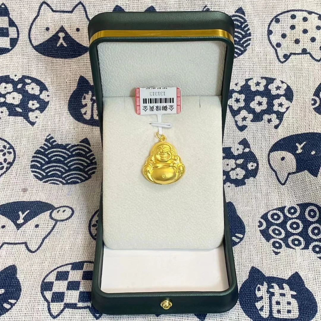 金御缘0工费古法足金999.9弥勒佛吊坠微瑕款