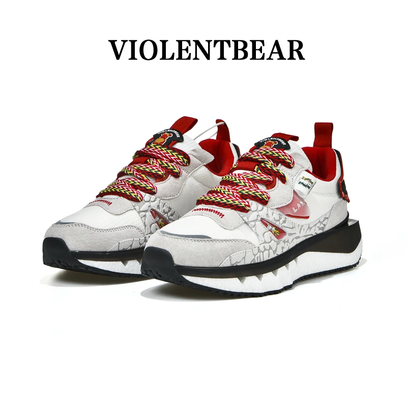 Violentbear/暴力熊男鞋时尚男女鞋情侣经典透气拼色厚底低帮鞋