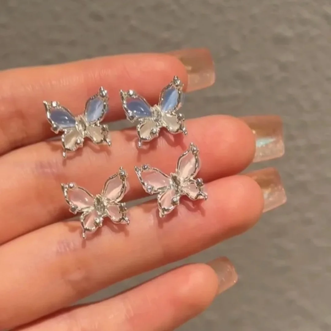 铜合金合成锆石耳饰 耳钉2024高级新款温柔气质耳饰小众设计耳环