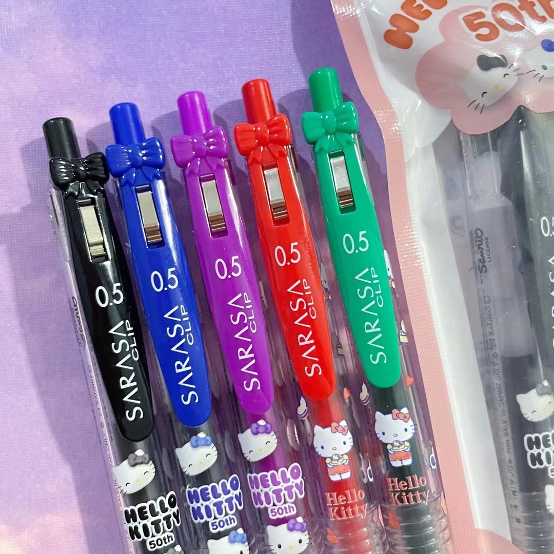 日本进口ZEBRA斑马jj15凯蒂猫hellokitty50周年黑色中性笔顺利笔