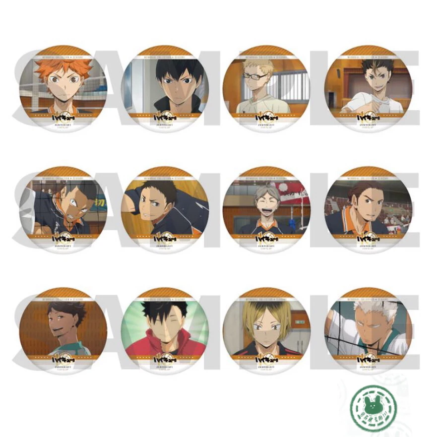 【盲】排球少年十周年展写生吧唧 默认代拆
