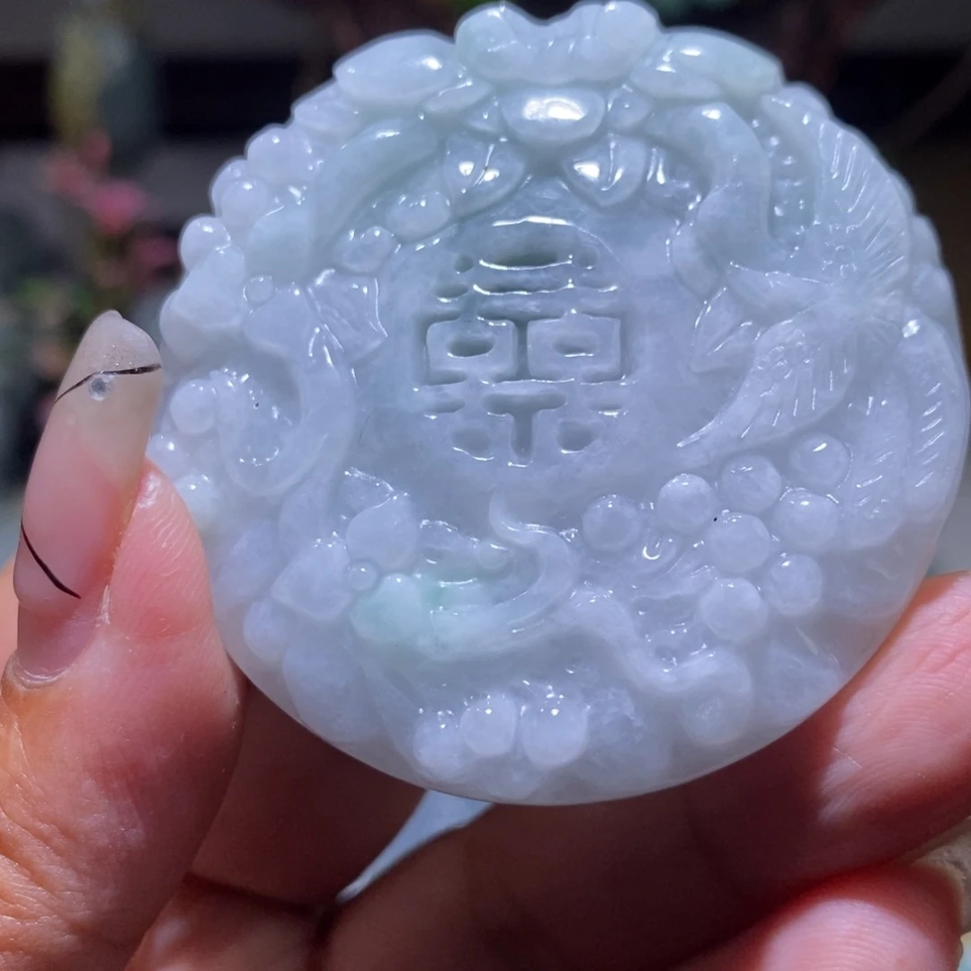 【闪购商品】翡翠颈饰未镶嵌喜上眉梢
