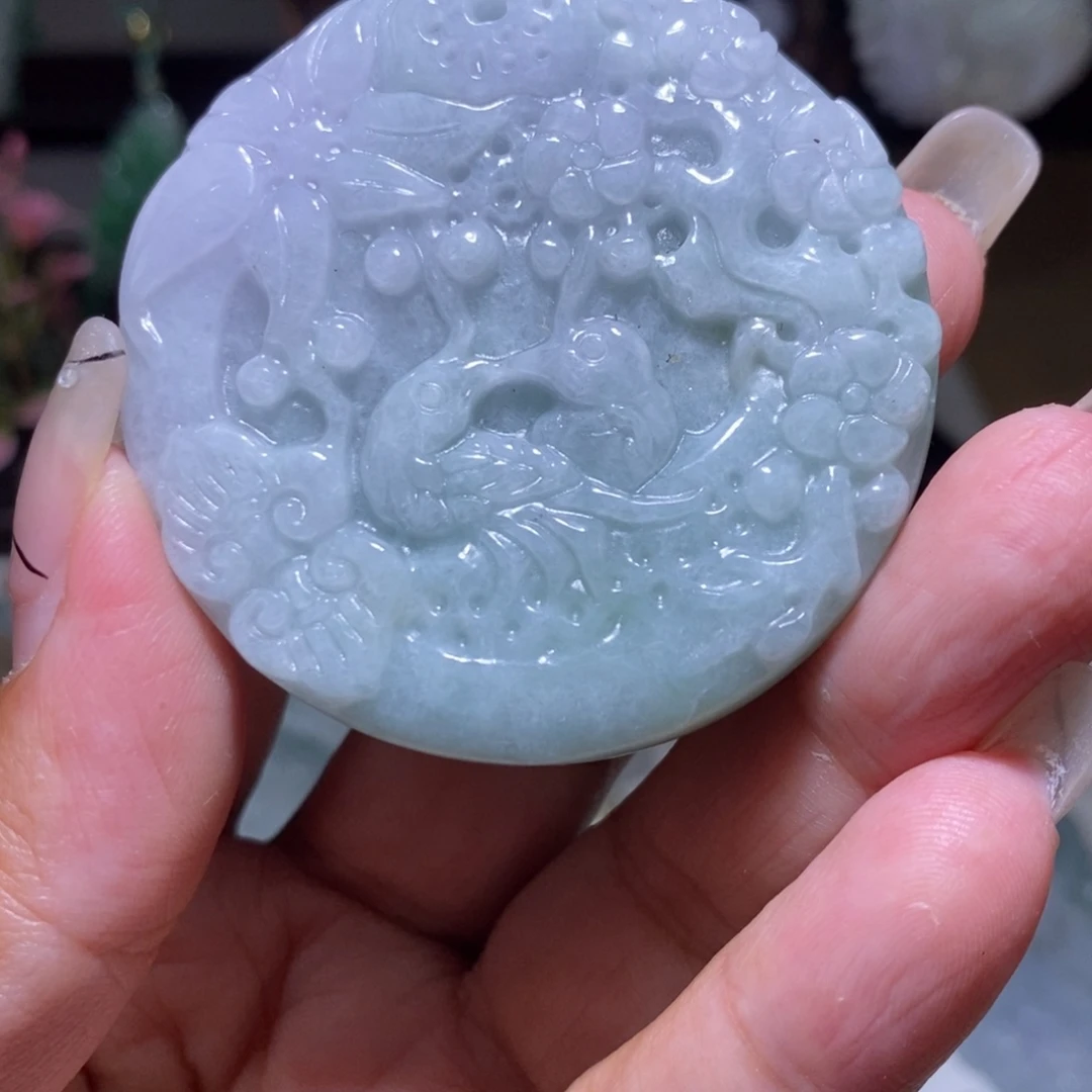 【闪购商品】翡翠颈饰未镶嵌喜上眉梢