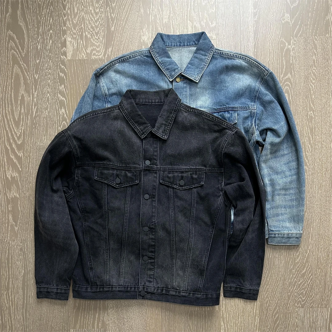 Truckerjacket改良款!石墨水洗~进口15盘司丹宁牛仔衣 复古夹克