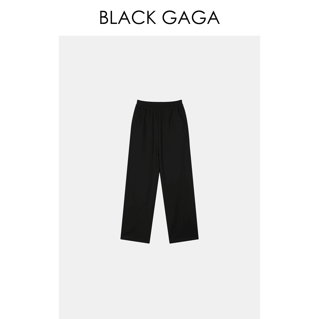BLACK GAGA【黑马选手】抽绳美式休闲松紧腰空气休闲裤 G2306K03