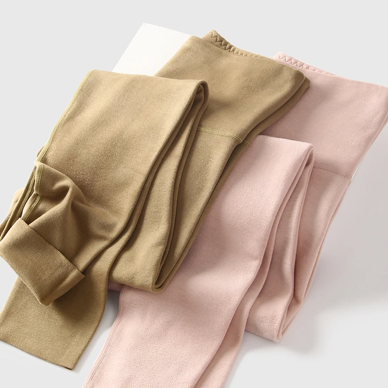 高腰德绒保暖裤秋冬暖宫护腰打底裤女双面磨毛加绒加厚暖腿裤B12