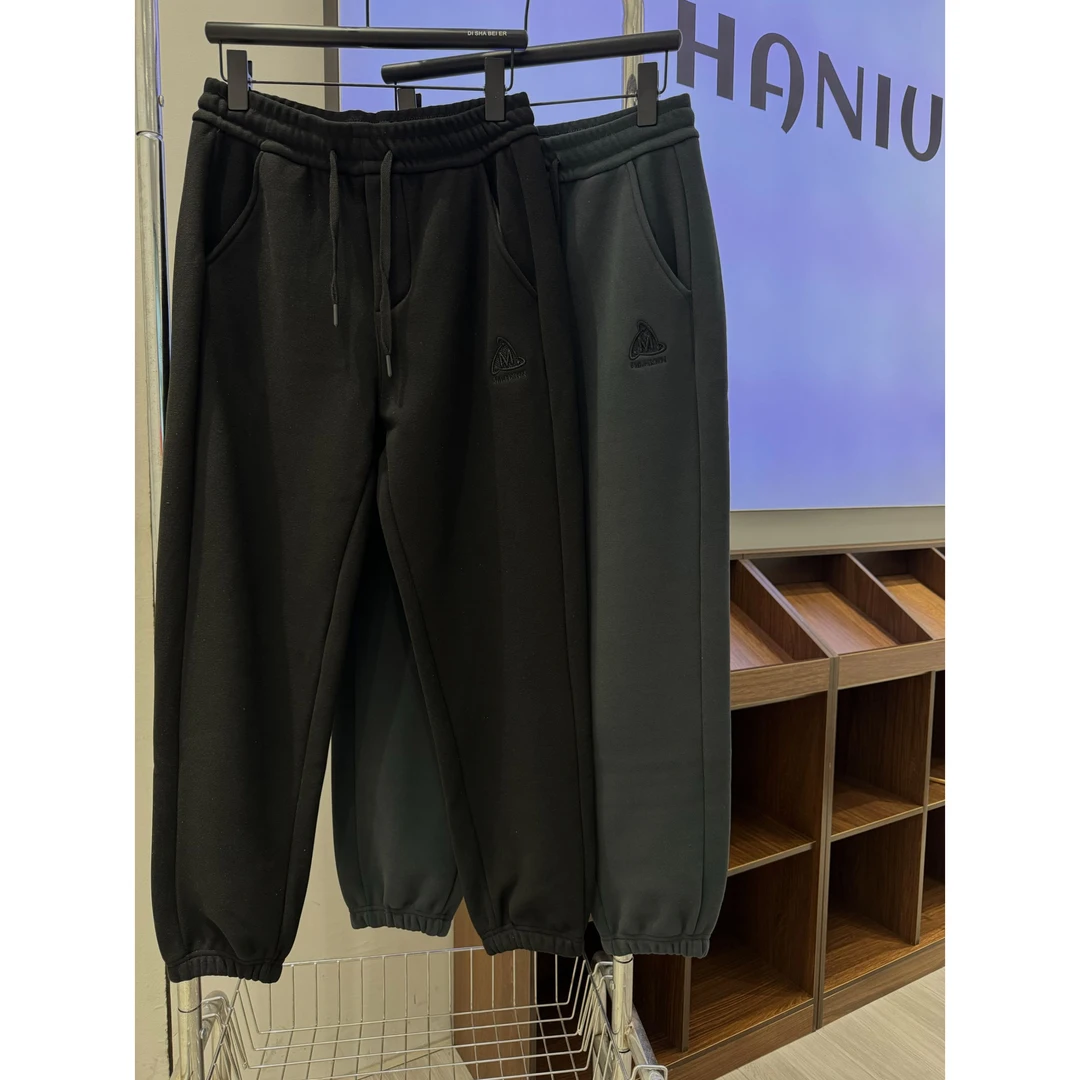 【77111-黑】青少年时尚加绒防风裤AKA