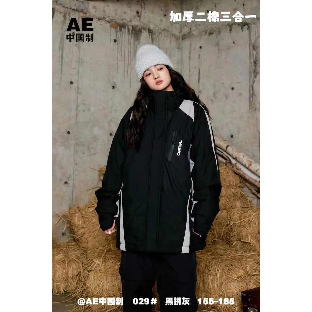 【FW029-黑】青少年冬季潮品棉服